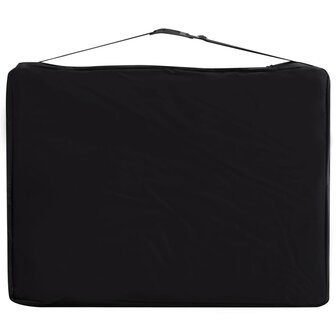 Massagetafel inklapbaar 2 zones aluminium zwart en wit 8