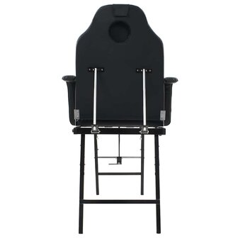 Behandelingsstoel voor gezicht 185x78x76 cm kunstleer zwart 4