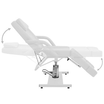 Behandelstoel 180x62x78 cm kunstleer wit 4