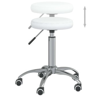 Massagekruk kunstleer wit 4