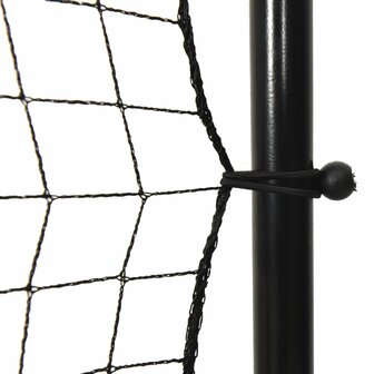 Voetbal rebounder 366x90x183 cm HDPE zwart 5