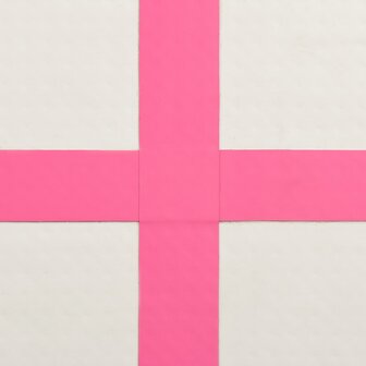 Gymnastiekmat met pomp opblaasbaar 60x100x15 cm PVC roze 7