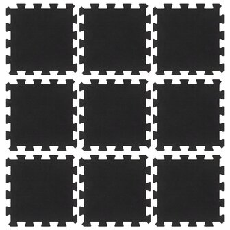 Rubbertegels 9 st 16 mm 30x30 cm zwart 3
