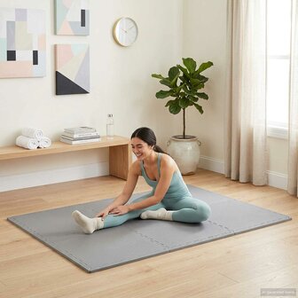 Vloermatten 12 pcs Grijs 4,32 m&amp;sup2; EVA Schuim 1