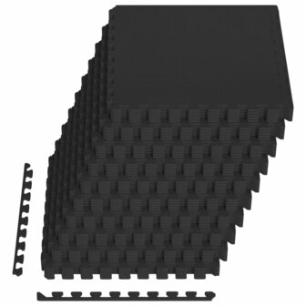 Vloermatten 50 pcs Zwart 18 m&amp;sup2; EVA Schuim 2