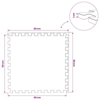 Vloermatten 50 pcs Grijs 18 m&amp;sup2; EVA Schuim 9