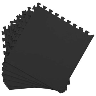 Vloermatten 24 pcs Zwart 8,64 m&amp;sup2; EVA Schuim 3