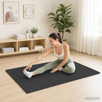 Vloermatten 40 pcs Zwart 14,4 m&amp;sup2; EVA Schuim 1