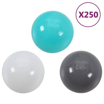 Kinderspeeltunnel met 250 ballen 175 cm polyester groen 8