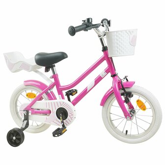Kinderfiets 12 Inch voor 2-4 jaar oud Donkerroze 2
