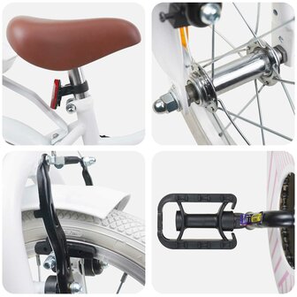 Kinderfiets 12 Inch voor 2-4 jaar oud Wit 4