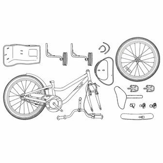 Kinderfiets 12 Inch voor 2-4 jaar oud Wit 8