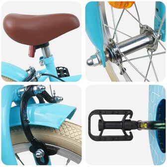 Kinderfiets 16 Inch voor 4-6 jaar oud Lichtblauw 4