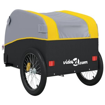 Fietstrailer 30 kg ijzer zwart en geel 8