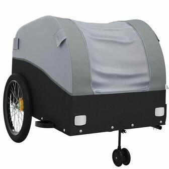 Fietstrailer 45 kg ijzer zwart en grijs 4