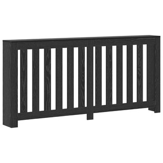 Radiatorafdekking Zwart Eiken 175 x 20 x 82 cm Bewerkt hout 2