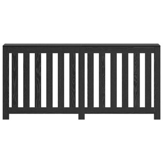 Radiatorafdekking Zwart Eiken 175 x 20 x 82 cm Bewerkt hout 4