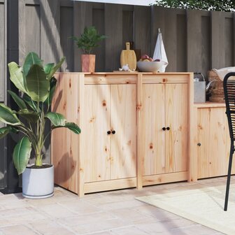 Kastdeurtjes voor buitenkeuken MEPPEL  2 st 50x9x82 cm grenenhout 1