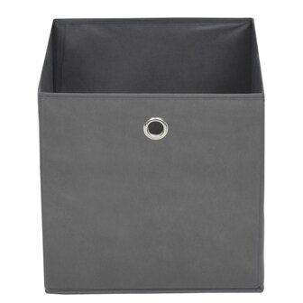 Opbergboxen 4 st 32x32x32 cm nonwoven stof grijs 3