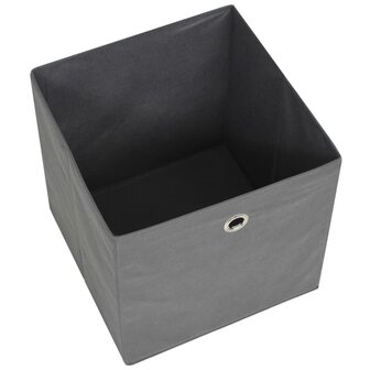 Opbergboxen 4 st 32x32x32 cm nonwoven stof grijs 4