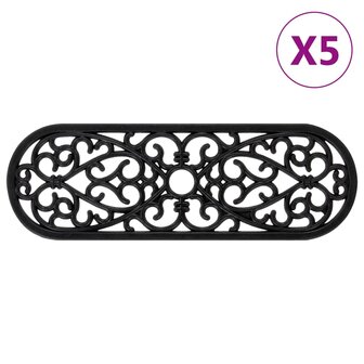 Trapmatten 5 st 25x75 cm rubber 1