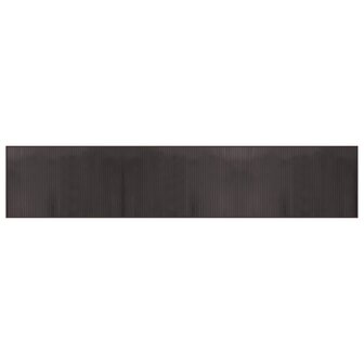 Vloerkleed rechthoekig 60x300 cm bamboe donkerbruin 2
