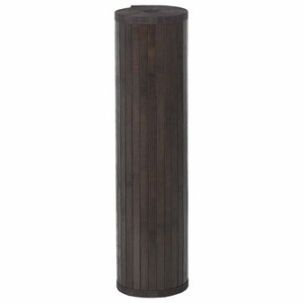 Vloerkleed rechthoekig 60x300 cm bamboe donkerbruin 3