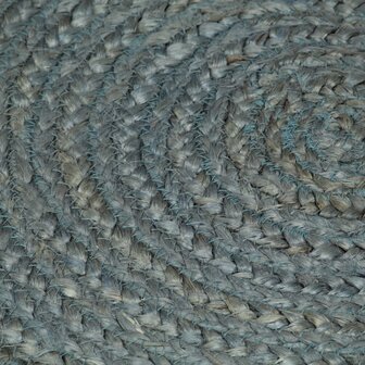 Vloerkleed handgemaakt rond 150 cm jute olijfgroen 4