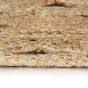 Vloerkleed handgemaakt 90 cm gevlochten jute 3