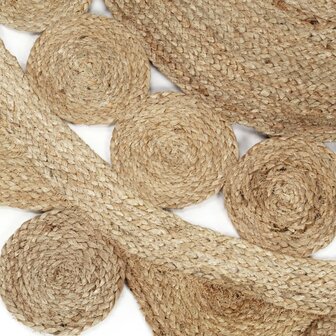 Vloerkleed handgemaakt 90 cm gevlochten jute 4