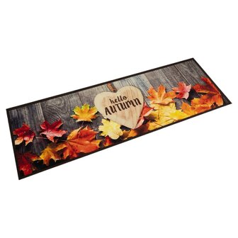 Keukenmat wasbaar herfstprint 45x150 cm fluweel 1