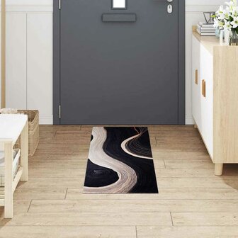 Keukenmat Zwart 150 x 45 cm Fluweel 3