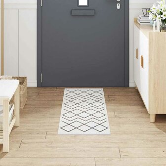 Keukenmat Wit 150 x 45 cm Fluweel 3