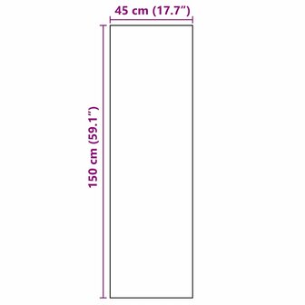 Keukenmat Wit 150 x 45 cm Fluweel 7