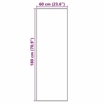 Keukenmat Zwart 180 x 60 cm Fluweel 7