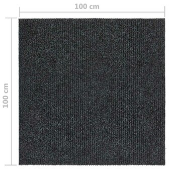 Droogloopmat 100x100 cm antracietkleurig 6