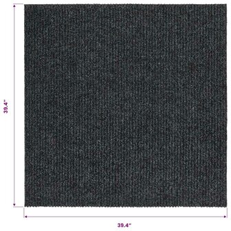 Droogloopmat 100x100 cm antracietkleurig 7