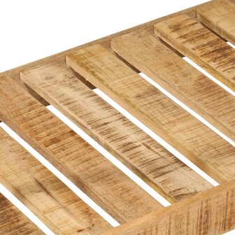 Kledingrek met wieltjes 90x35x190 cm massief mangohout en ijzer 6