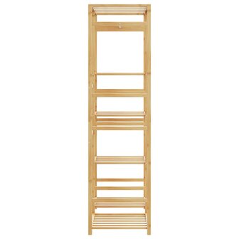 Kledingrek met schappen 100x50x184,5 cm bamboe 4