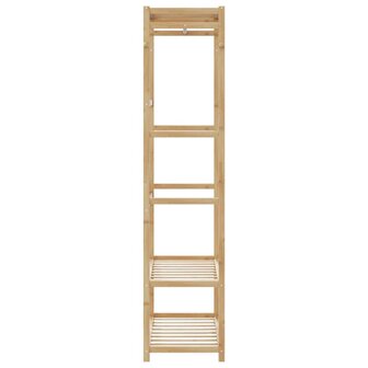 Kledingrek met schappen 80x40x175 cm bamboe 4