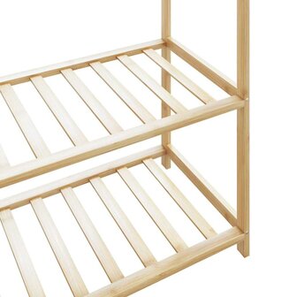 Kledingrek met schappen 80x40x175 cm bamboe 7