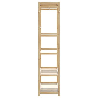 Kledingrek met schappen 110x40x175 cm bamboe 4