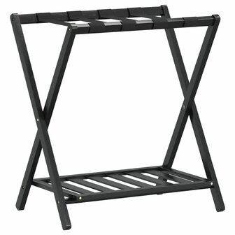 Bagagerek 68x38x58 cm bamboe zwart 2