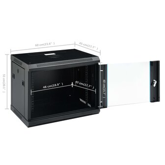 Netwerkkast voor aan de muur 9U 19&amp;quot; IP20 600x450x510 mm 9
