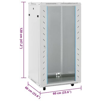 Netwerkkast 22U 19&amp;quot; IP20 60x60x120 cm grijs 8