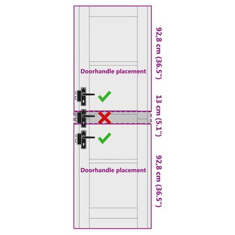 Binnendeur Wit 61 x 198,5 cm Multiplex 9