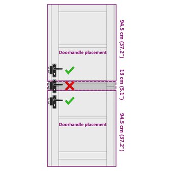 Binnendeur Wit 78 x 202 cm Multiplex 9
