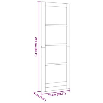 Binnendeur Wit 78 x 211 cm Multiplex 8