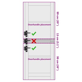 Binnendeur Wit 78 x 211 cm Multiplex 9