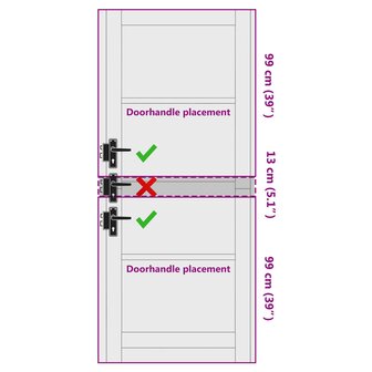 Binnendeur Wit 86 x 211 cm Multiplex 9